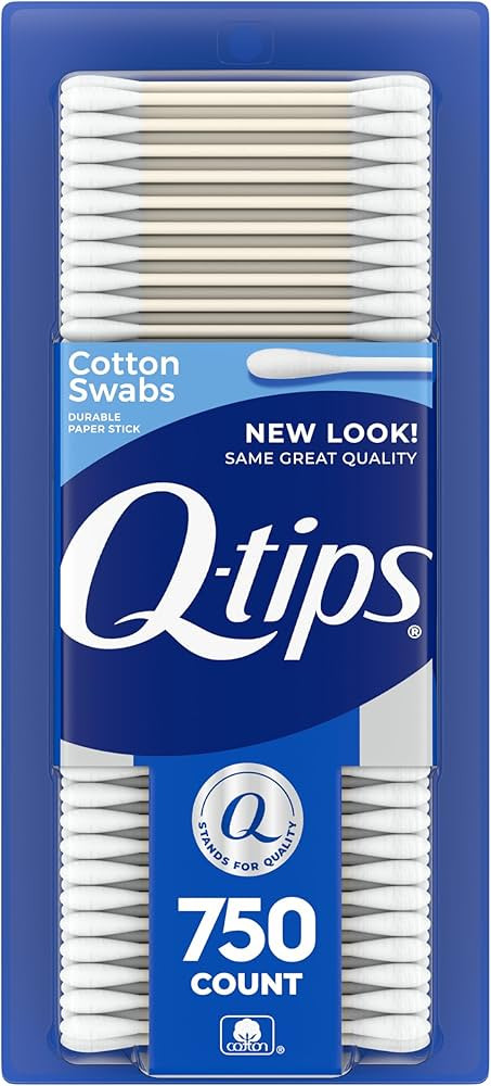Q-tips Cotton Swabs For Hygiene and Beauty Care Original Cotton Swab Made With 100% Cotton 750 Co... | Amazon (US)