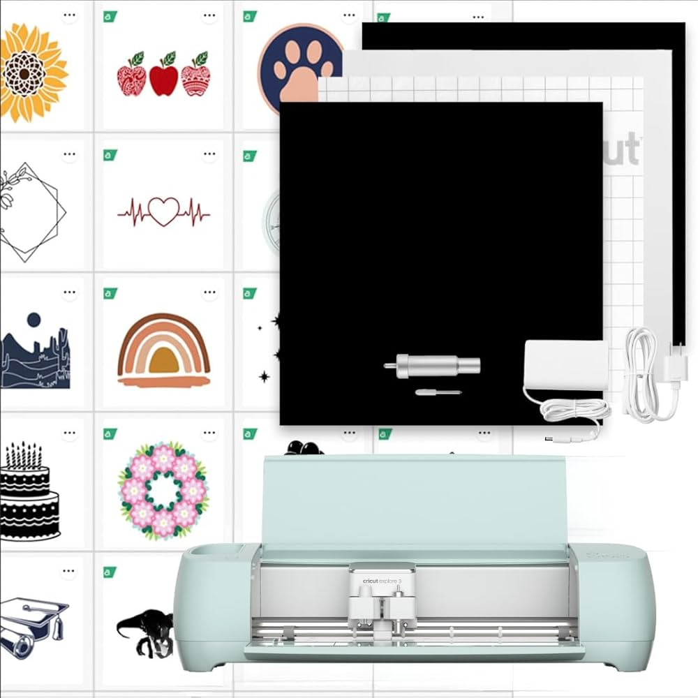 Cricut Explore 3 & Digital Content Library Bundle - Includes 30 Images in Design Space App - 2X F... | Amazon (US)