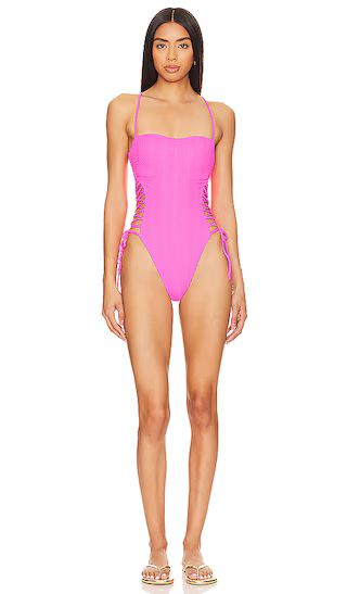 Wavy Baby One Piece in Blazing Pink | Revolve Clothing (Global)