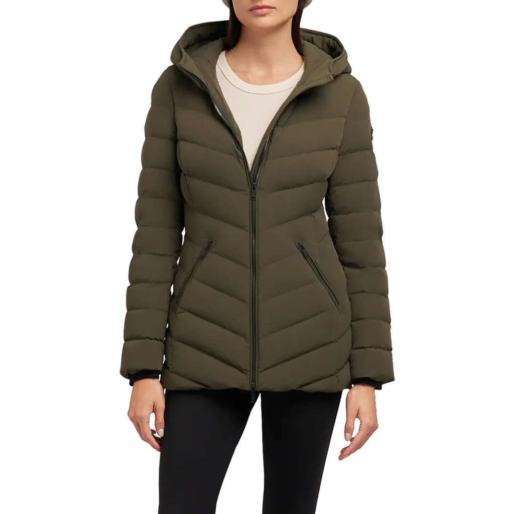 Moose Knuckles Rockcliff 5 Water Repellent Hooded 800 Fill Power Down Puffer Jacket in Dark Olive at Nordstrom, Size Medium | Nordstrom