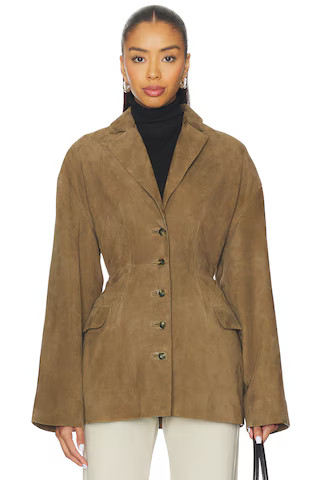 Salta Suede Jacket in Olive | Revolve Clothing (Global)