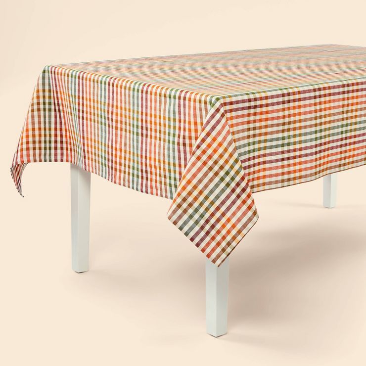 84" x 60" Cotton Plaid Tablecloth - Spritz™ | Target