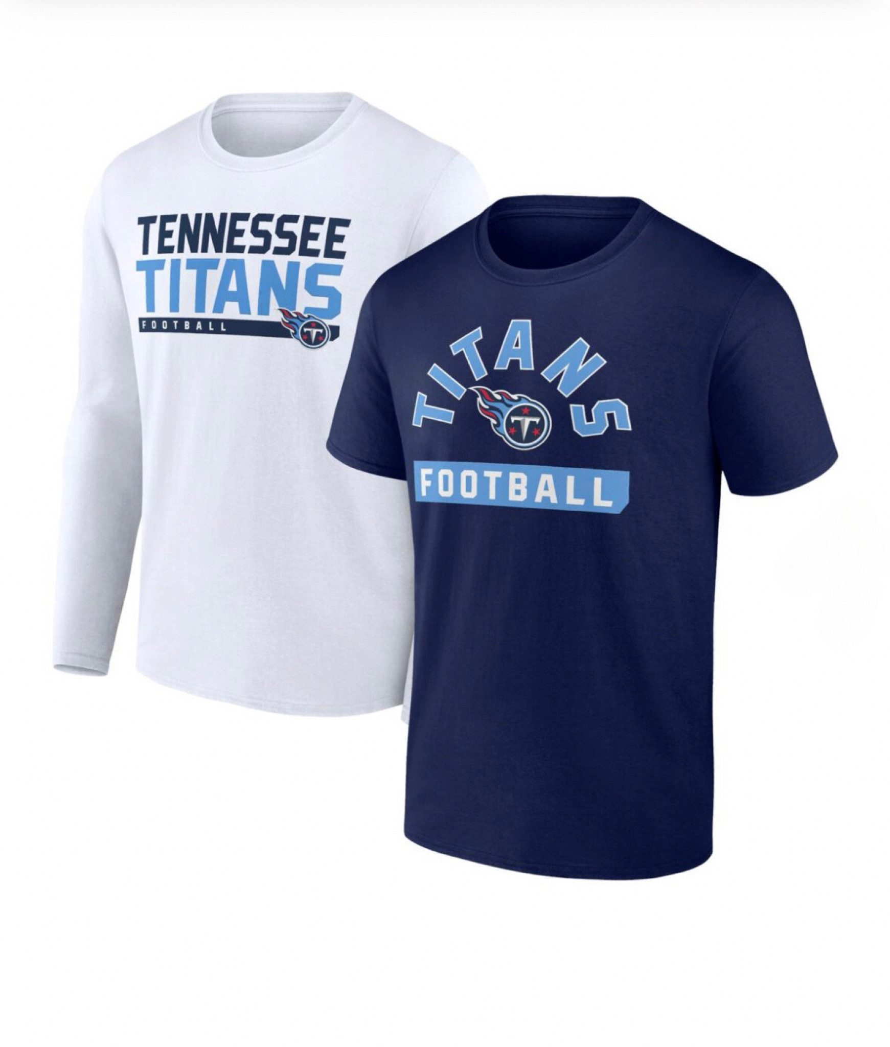 Officially Licensed NFL 3-in-1 Combo 2-pack of Crew-Neck Tees by