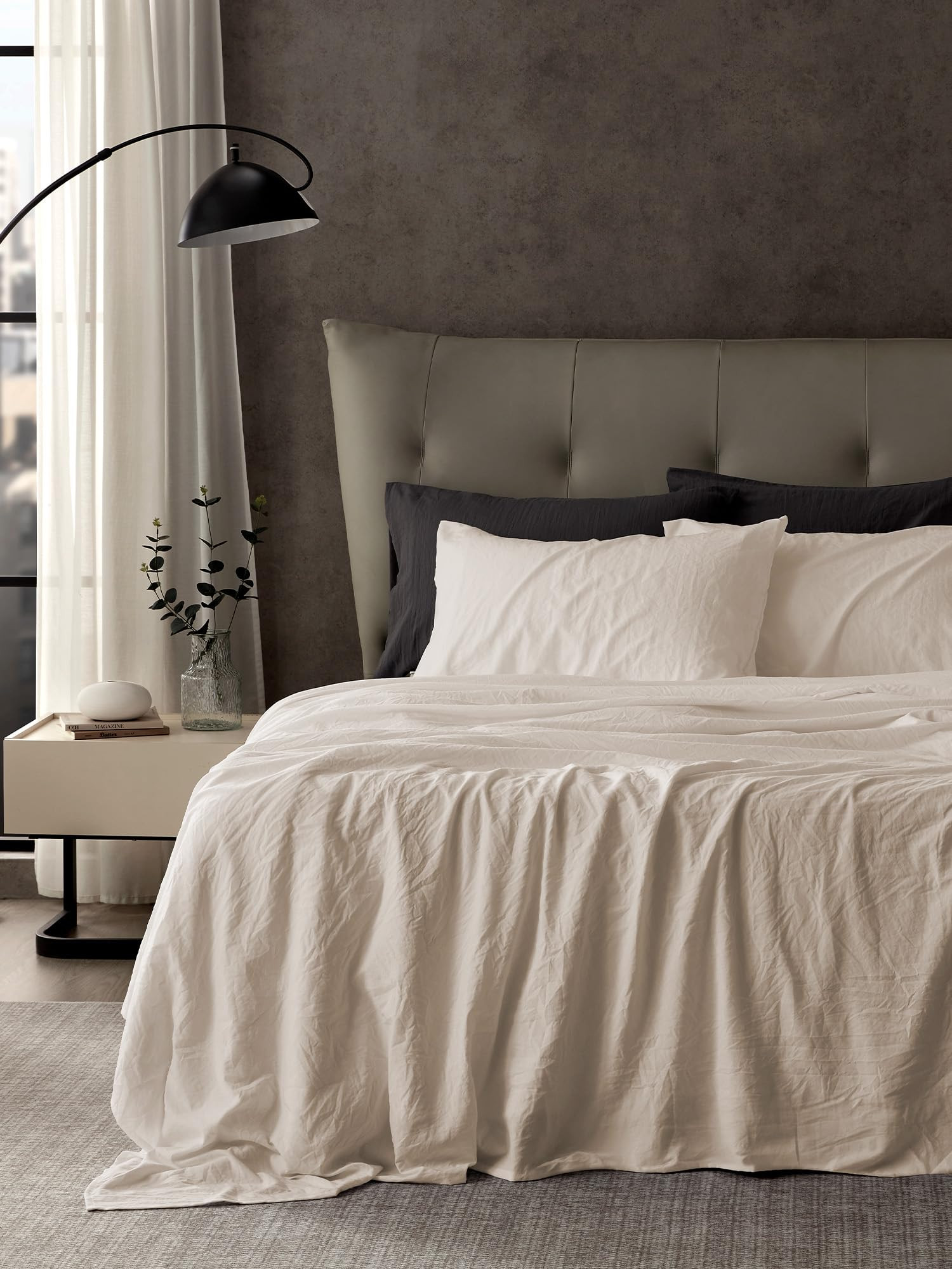 SLEEP ZONE King Size Sheets Set - Bed Sheets for King Size Bed - Washed Microfiber - 4 Piece Hote... | Amazon (US)