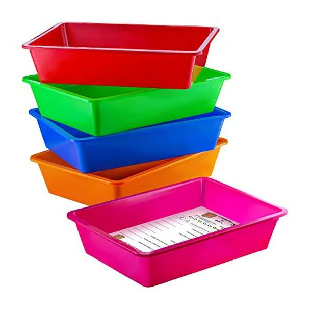 Zilpoo 5 Pack – Paper Organizer Bins, Colorful Plastic Turn in Tray, Classroom File Holder, Tea... | Walmart (US)