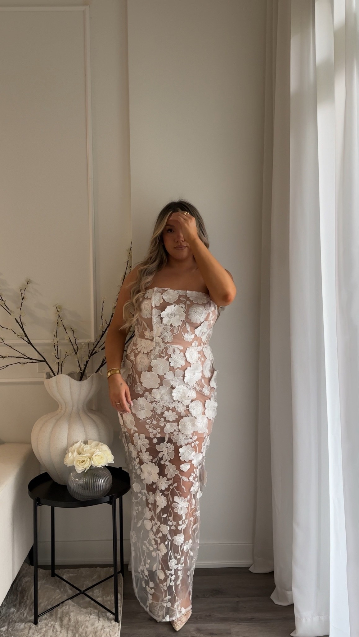 White maxi dress, bridal shower, bachelorette, wedding, midsize summer dresses ￼

#LTKmidsize #LTKwedding #LTKsummer