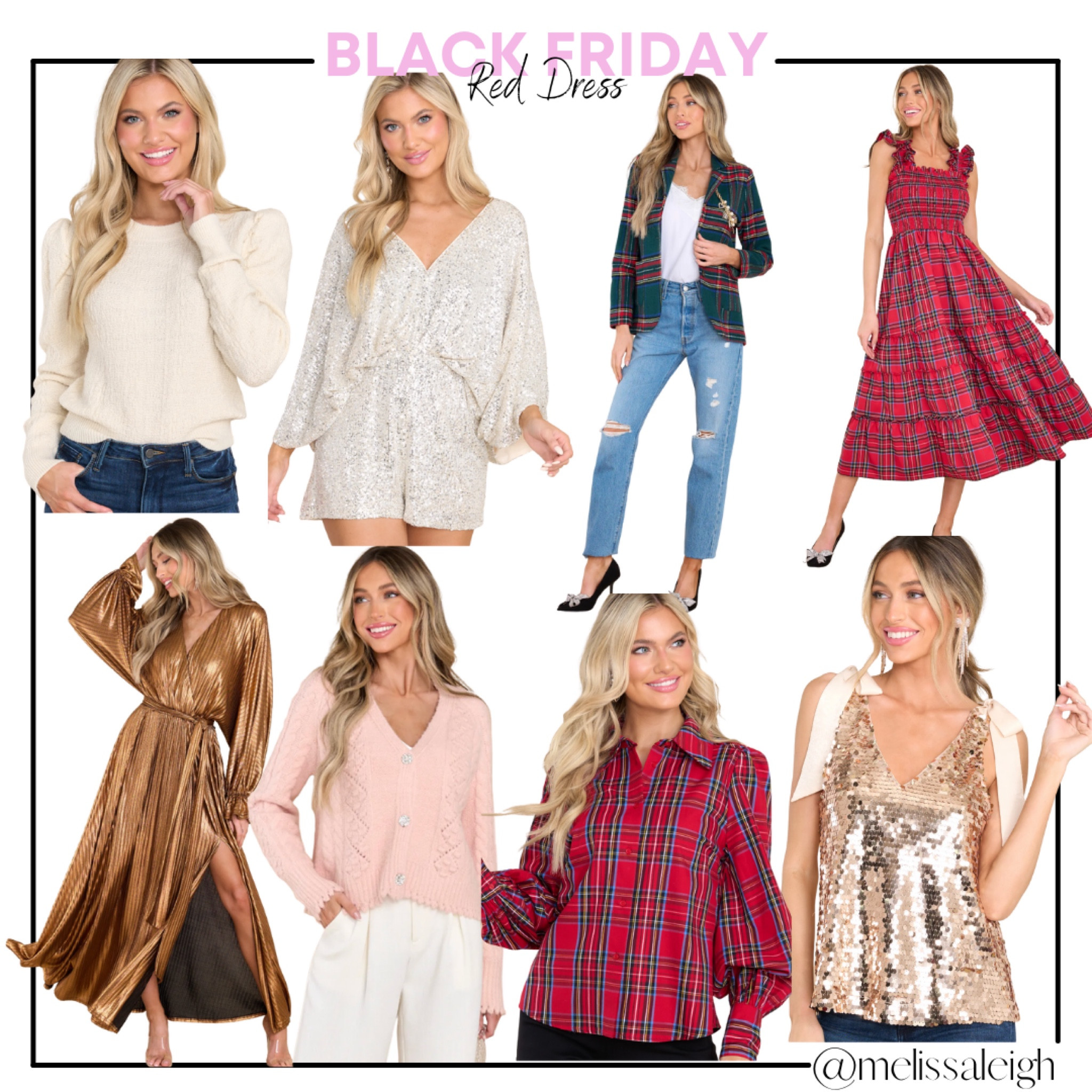 Red dress boutique - 30% off site wide - holiday outfit, holiday dress, holiday party - sequin romper, plaid blazer, plaid dress, gold dress, pink sweater, pink cardigan, plaid blouse, sequin bow tie top

#LTKCyberweek #LTKSeasonal #LTKHoliday