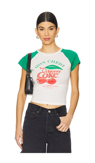 Mon Cheri Cherry Coke Baby Tee in White & Green | Revolve Clothing (Global)