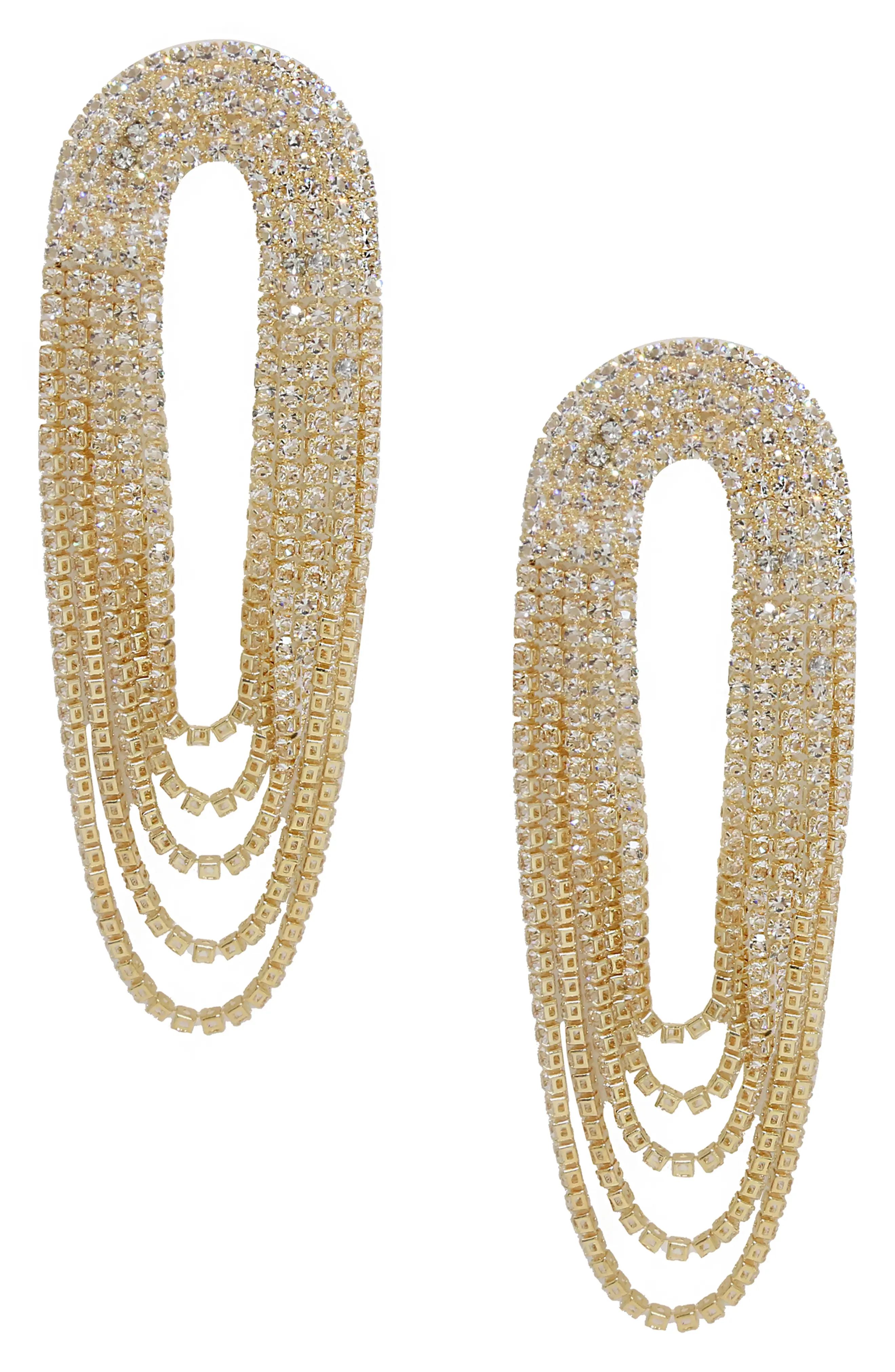 Ettika Crystal Chandelier Earrings in Gold at Nordstrom Gold Earrings Silver Earrings Earring Set | Nordstrom