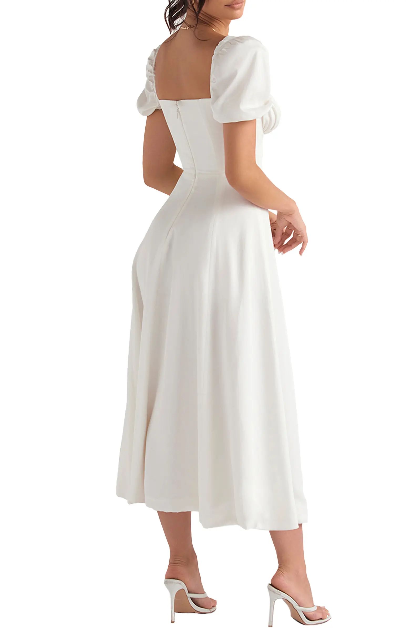 Tallulah Puff Sleeve Midi Dress | Nordstrom