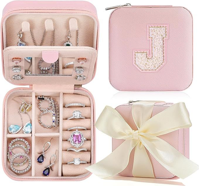 Parima Travel Jewelry Box for Girls Women - Small Jewely Holder Organizer Box, Personalized Jewel... | Amazon (US)