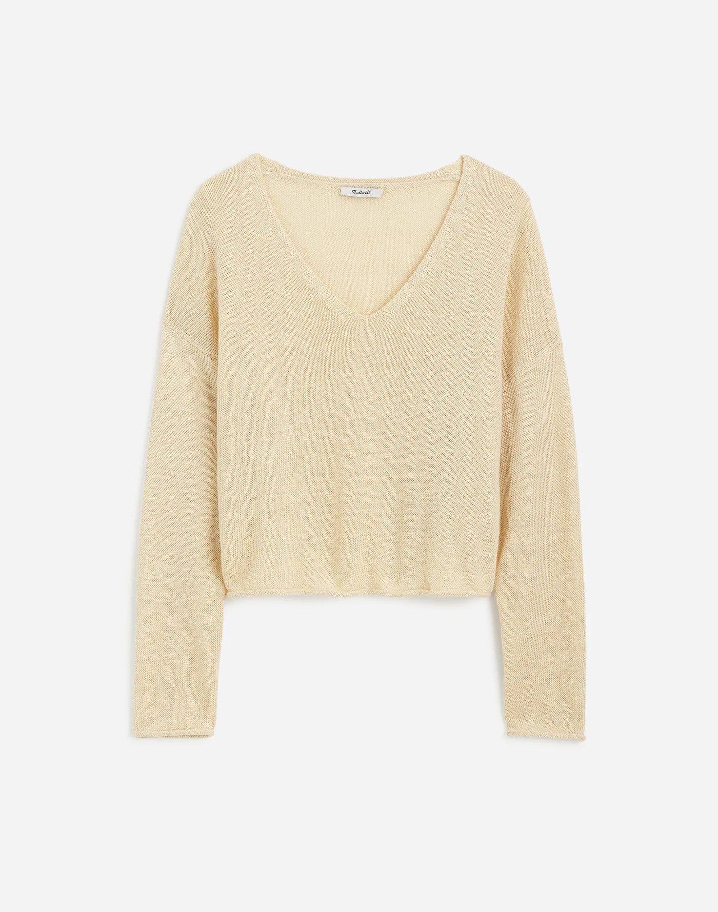 Linen V-Neck Sweater | Madewell | Madewell