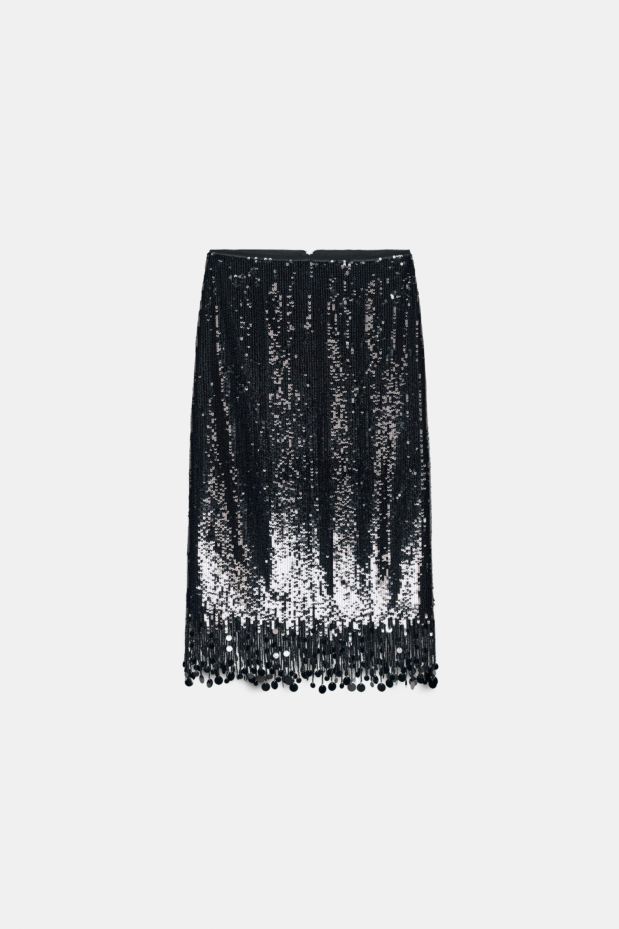 SEQUIN LONG SKIRT ZW COLLECTION | Zara US