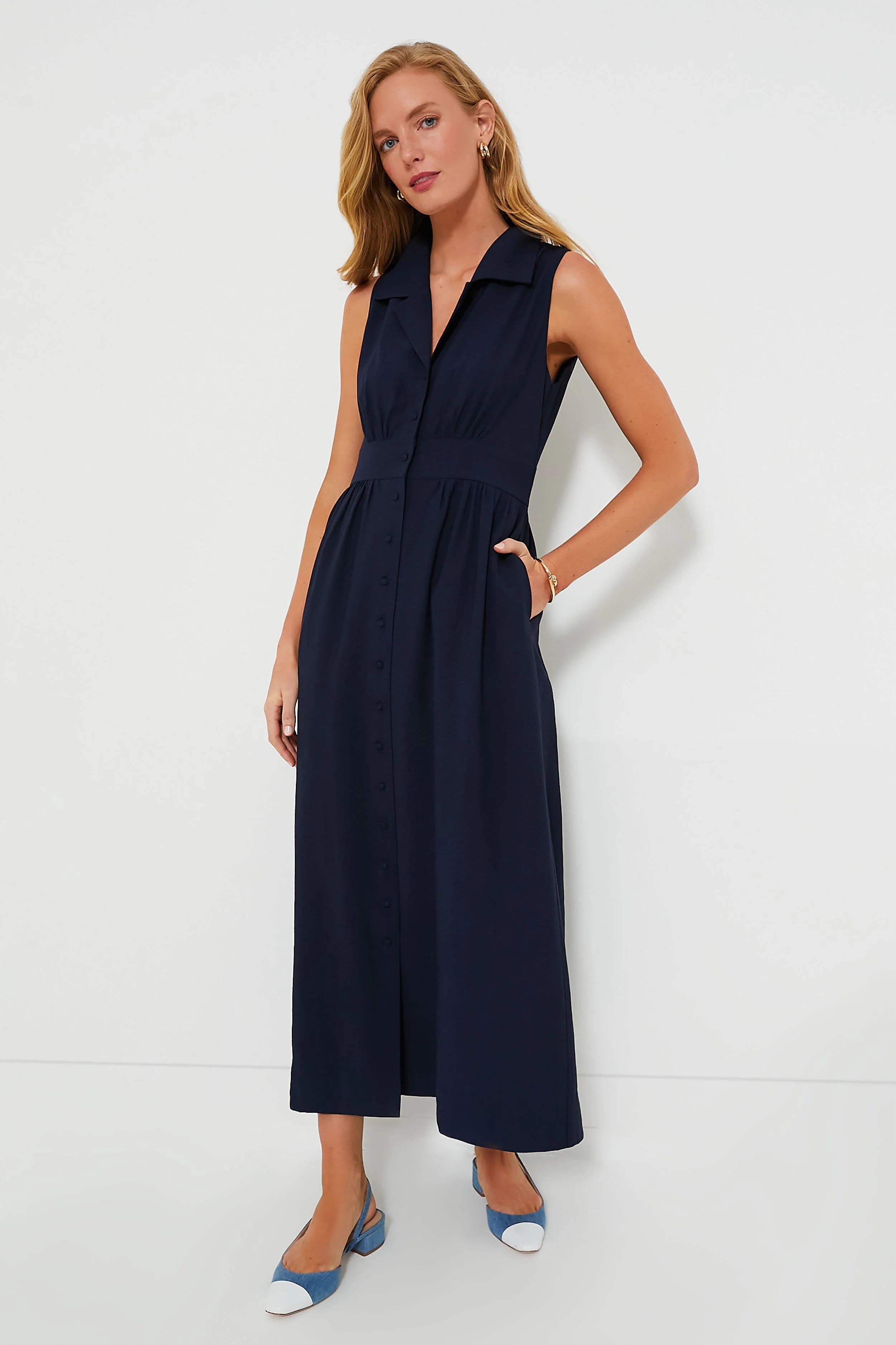 Navy Sleeveless Noelle Maxi Dress | Tuckernuck (US)