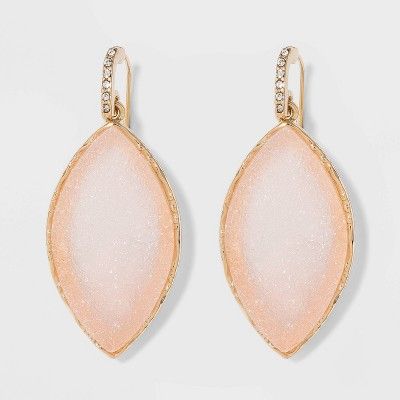 SUGARFIX by BaubleBar Gold Frame Druzy Drop Earrings - Blush | Target