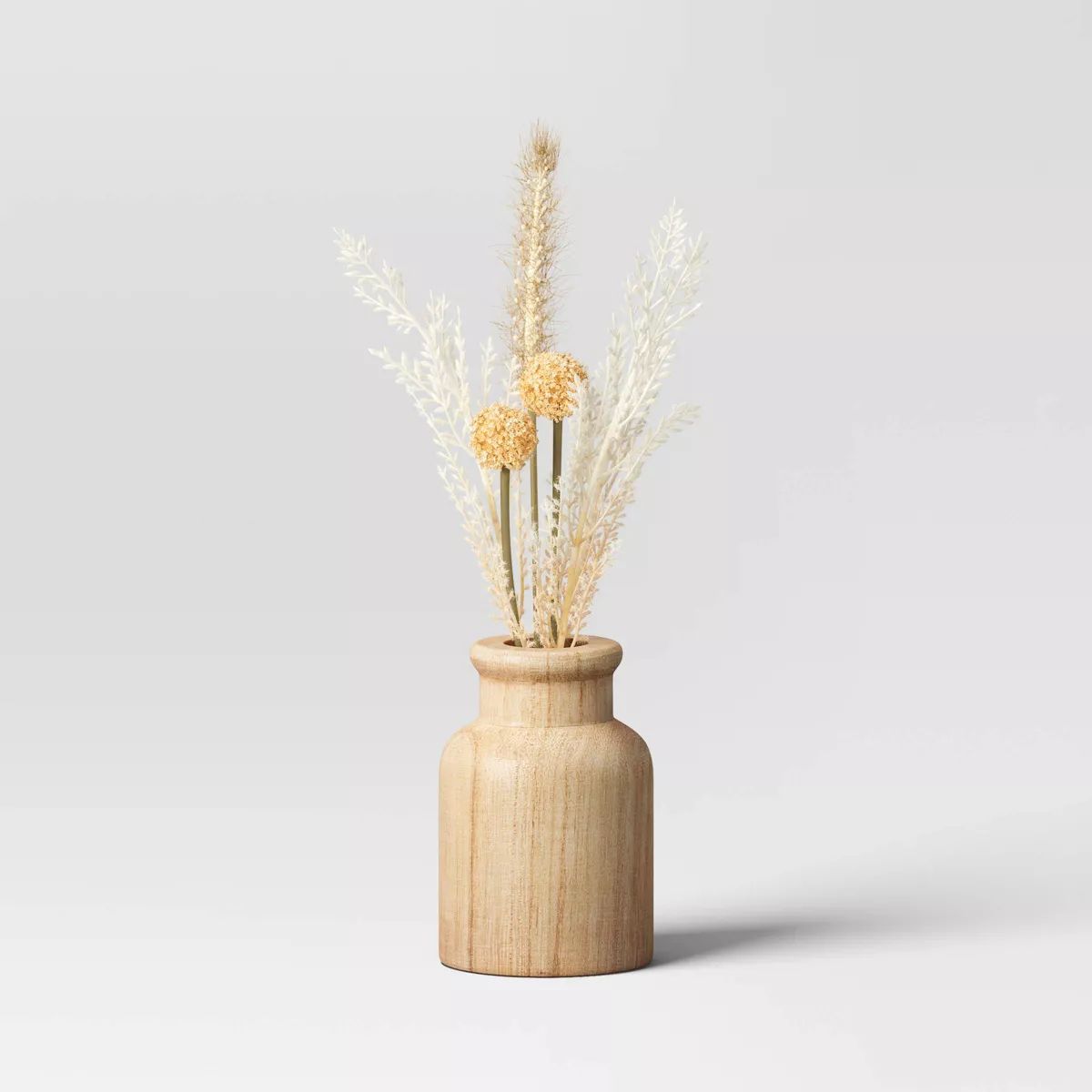 Small Grass Arrangement in Wood Pot - Threshold™ | Target