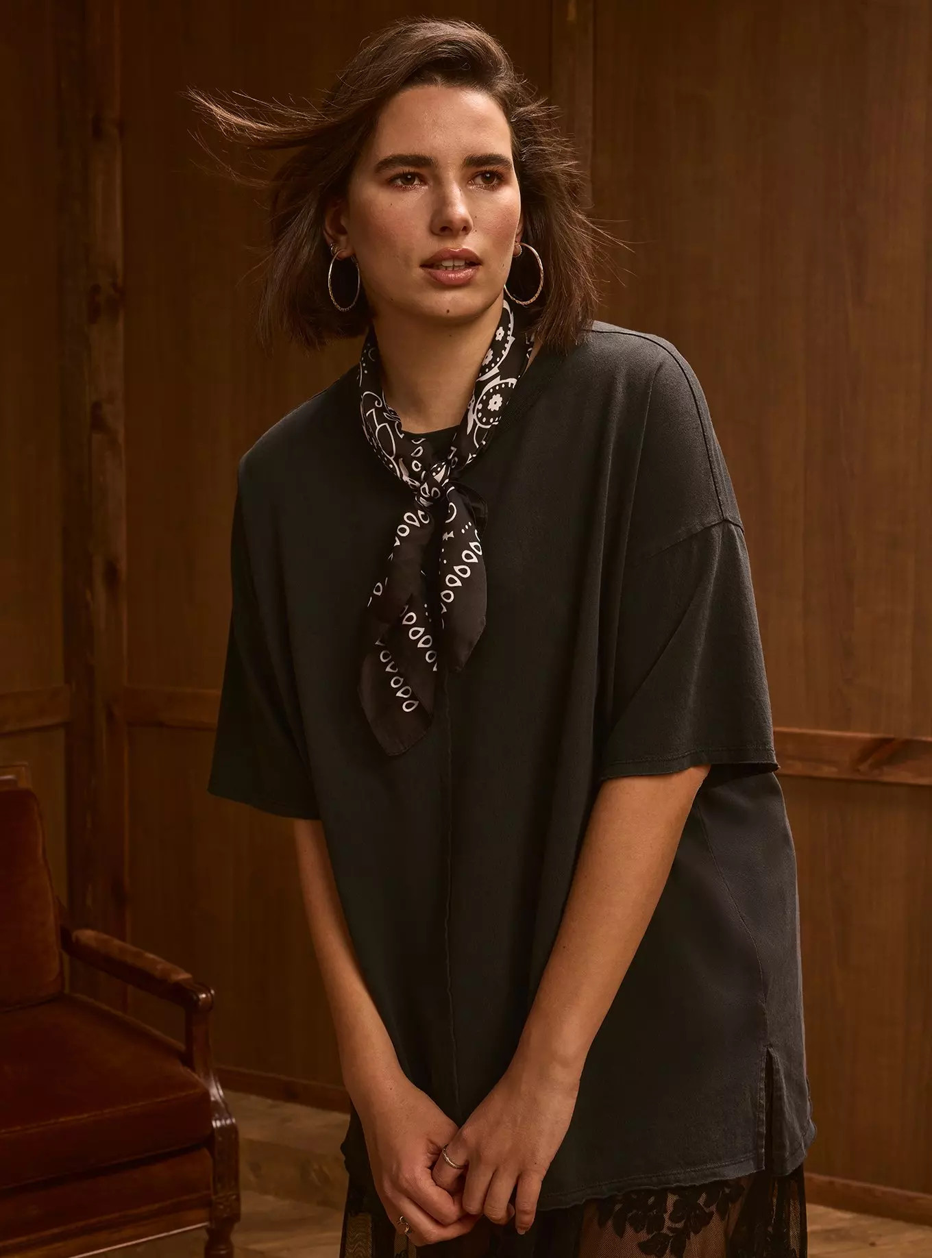 Festi Oversized Raw Edge Tee | Torrid (US & Canada)