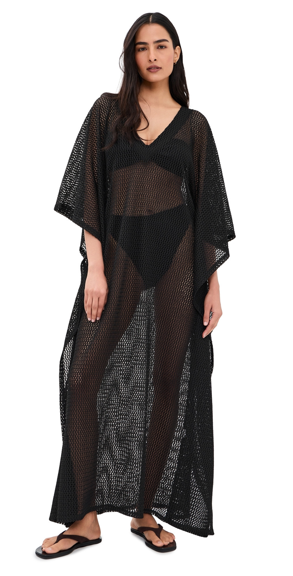 RIPLEY RADER Fishnet Caftan Black L | Shopbop
