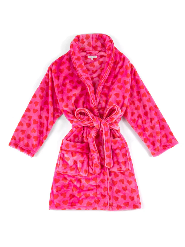 Shiraleah Hearts Robe, Pink | Shiraleah