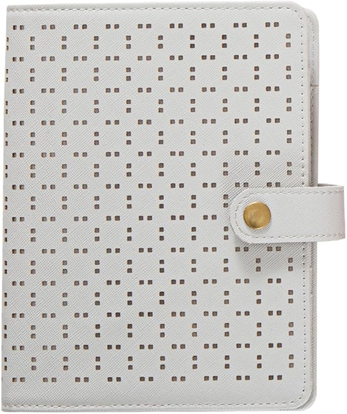 Labon's 6 Round Ring A5 Grey Binder Button Hollow Filofax Planner with 2020 2021 2022 Calendar/Mo... | Amazon (US)