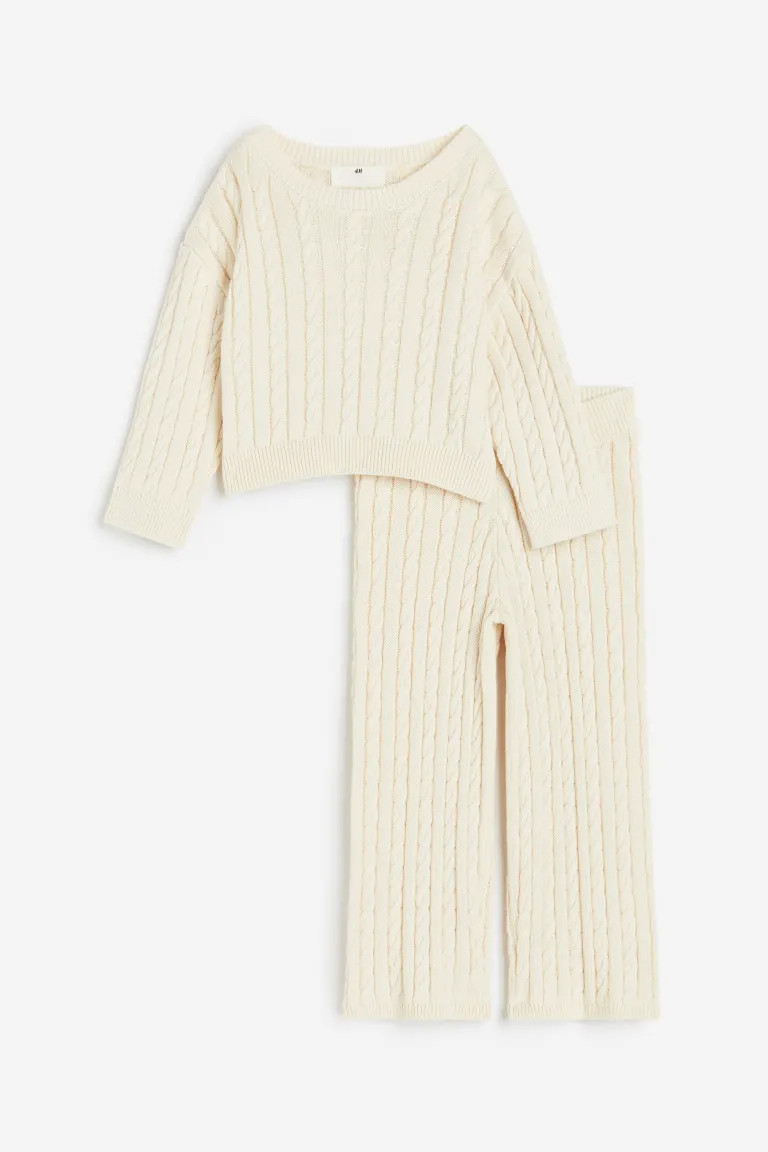 2-piece Cable-knit Set | H&M (US + CA)