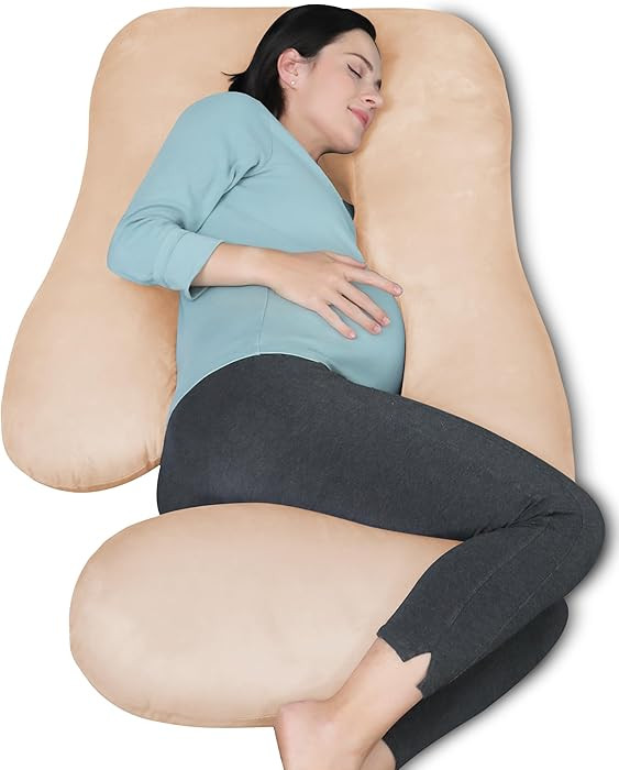 MOON PARK Pregnancy Pillows for Sleeping - U Shaped Full Body Maternity Pillow with Removable Cov... | Amazon (US)