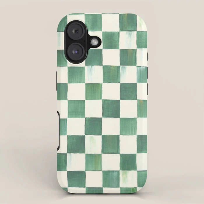 Society6 x Mackenzie Childs Emerald Check iPhone Case | Society6