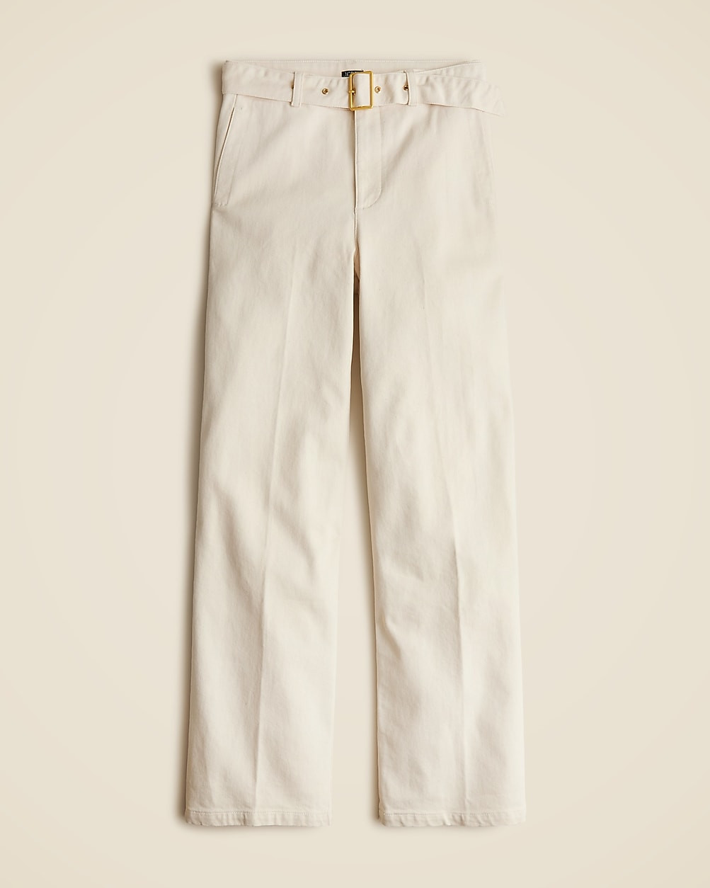 Belted mid-rise wide-leg jean in Ecru wash | J. Crew US