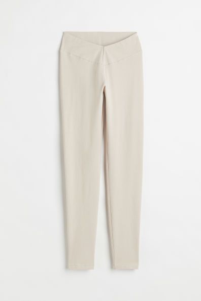 High Waist Leggings - Light beige - Ladies | H&M US | H&M (US + CA)