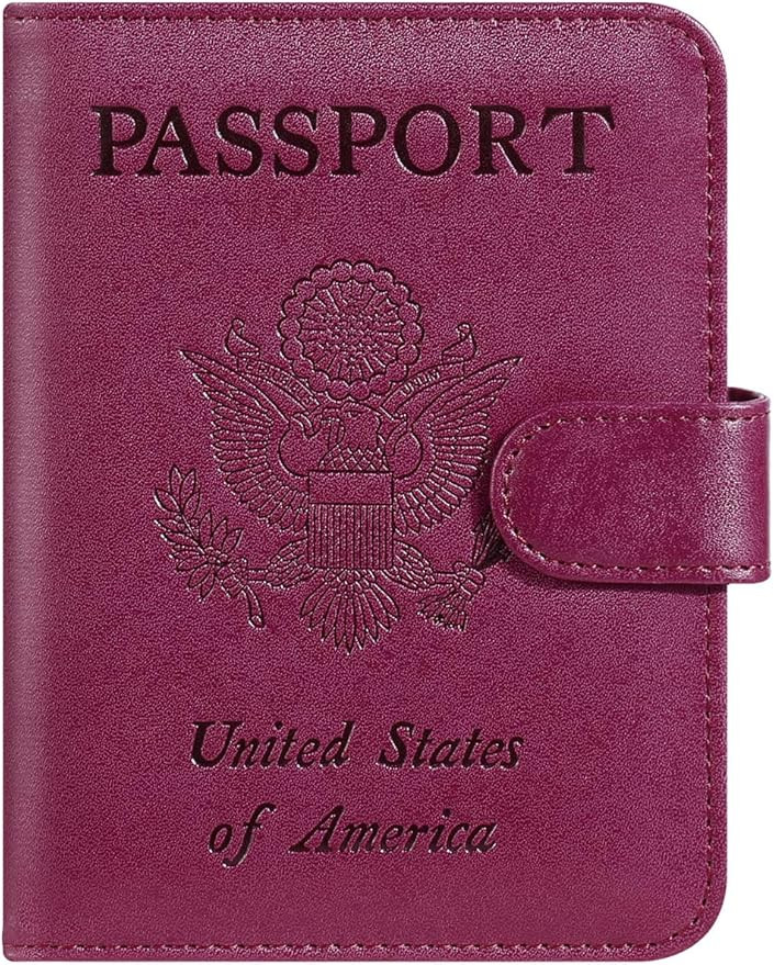 Passport Holder Cover Wallet RFID Blocking Leather Card Case Travel Accessories for Women Men (Pu... | Amazon (US)