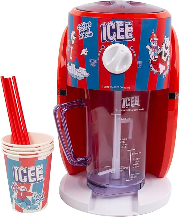 ICEE Snow Cone Machine. Genuine ICEE Home Slushie Ice Shaver. Creates up to half a Gallon of Ice ... | Amazon (US)