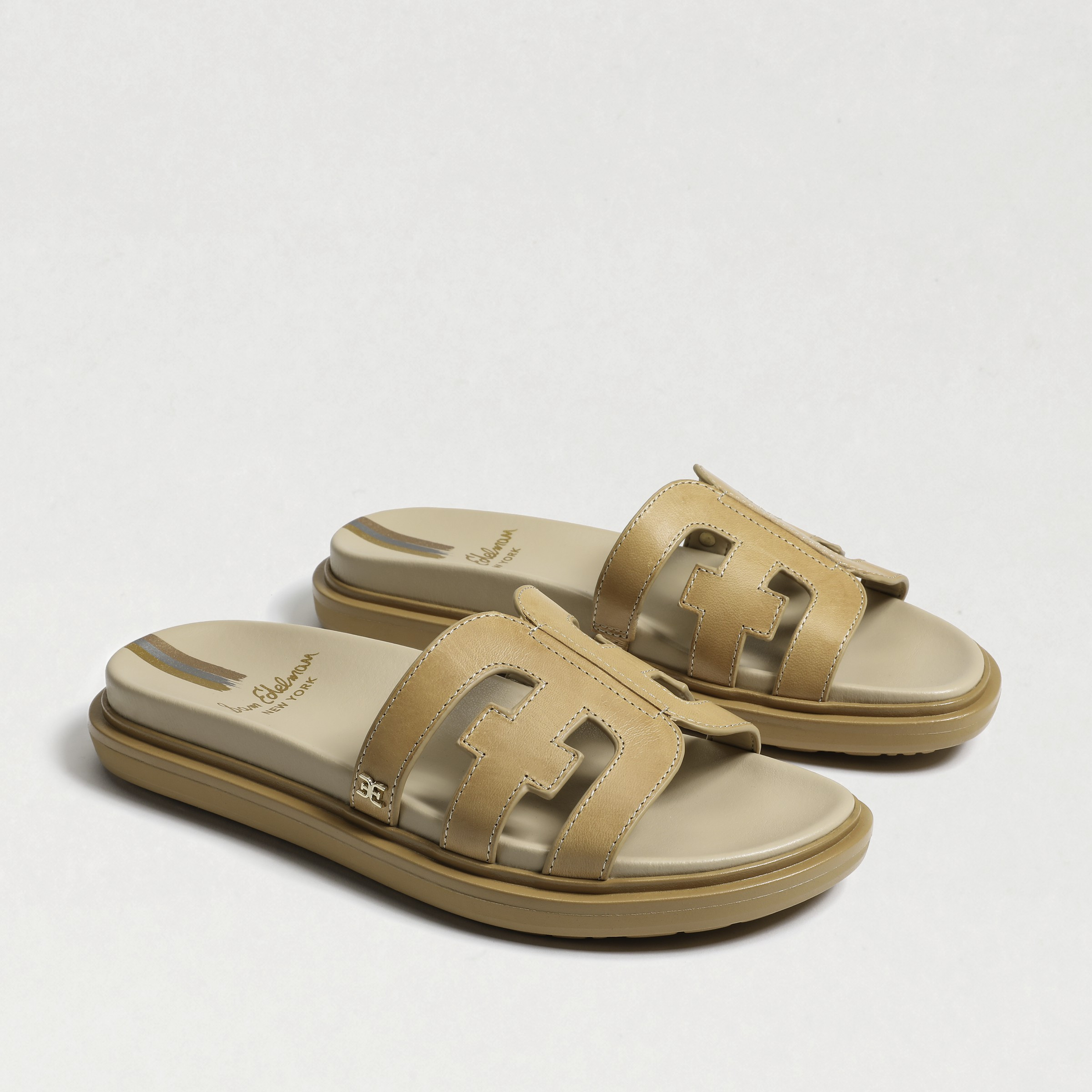 Sam Edelman Valeri Slide Sandal Natural Leather | Sam Edelman