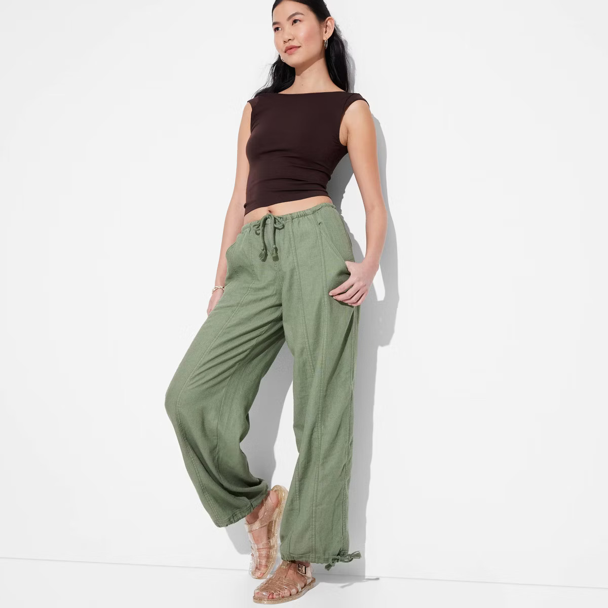Women's Utility Beach Pants - Wild Fable™ Sage Green XXS | Target