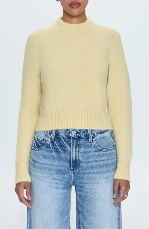 Pistola Sara Shrunken Alpaca Blend Sweater in Soft Yellow at Nordstrom, Size Medium | Nordstrom
