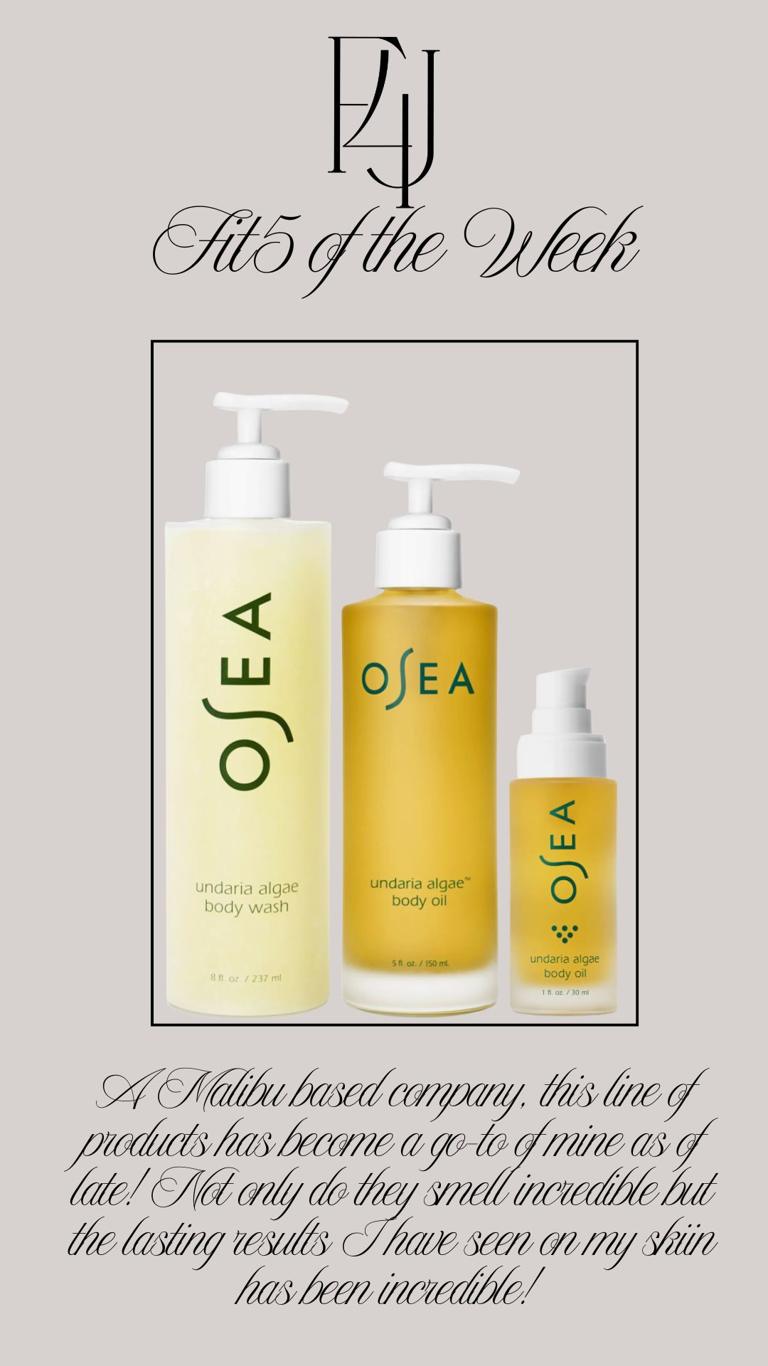 This line of body care and beauty products has become a go-to of mine as of late! Plus, the lasting results I have seen on my skin has been incredible! I have tagged a handful of their items on the Nordstrom Anniversary Sale!

Fit4Janine, Osea 

 #LTKSaleAlert #LTKBeauty
