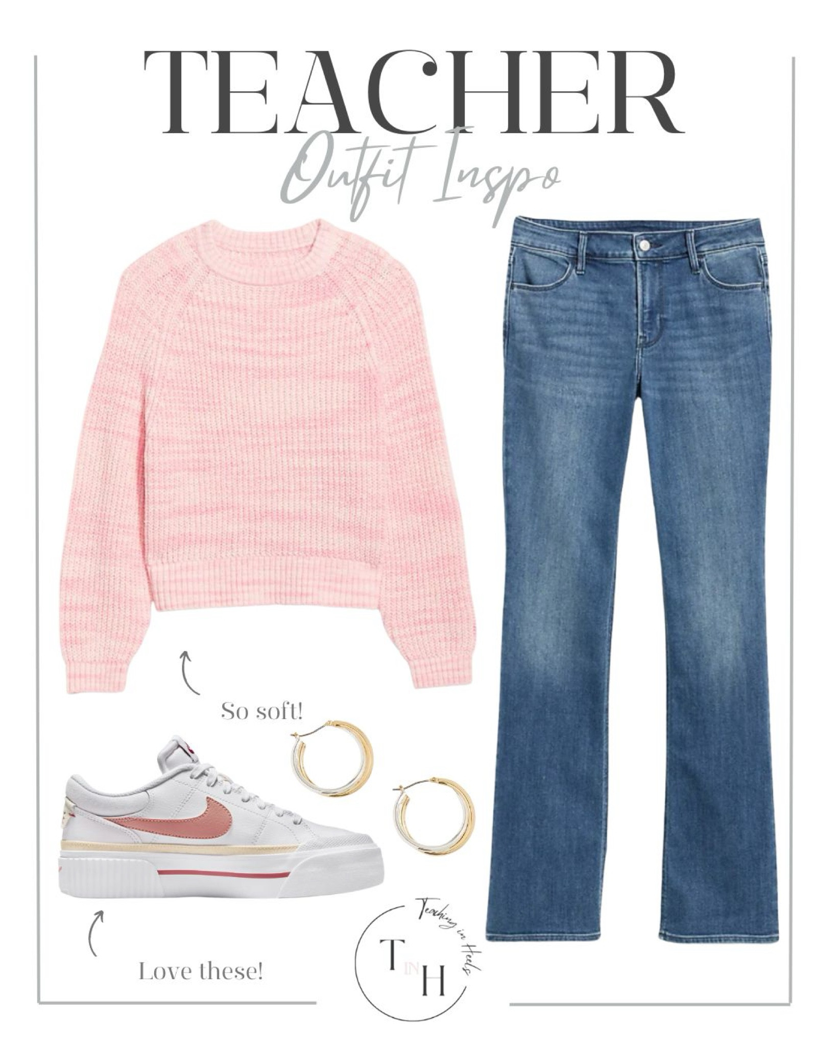 Cropped crew neck sweater  boot cut jeans  sneakers  gold hoops  mixed metal hoops  casual OOTD  teacher outfit  teacher style  teacher work style workwear  business casual  business office outfit  teacher ootd  teacherfit  ootd trendteacher  teacher outfits  teacher ootd  teacher outfit ideas  



#LTKstyletip #LTKfindsunder50 #LTKMostLoved