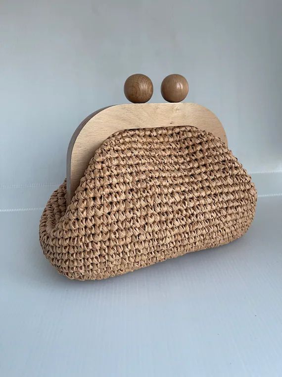 Raffia Bag Crochet Clutch Straw Clutch Luxury Fashion | Etsy | Etsy (US)