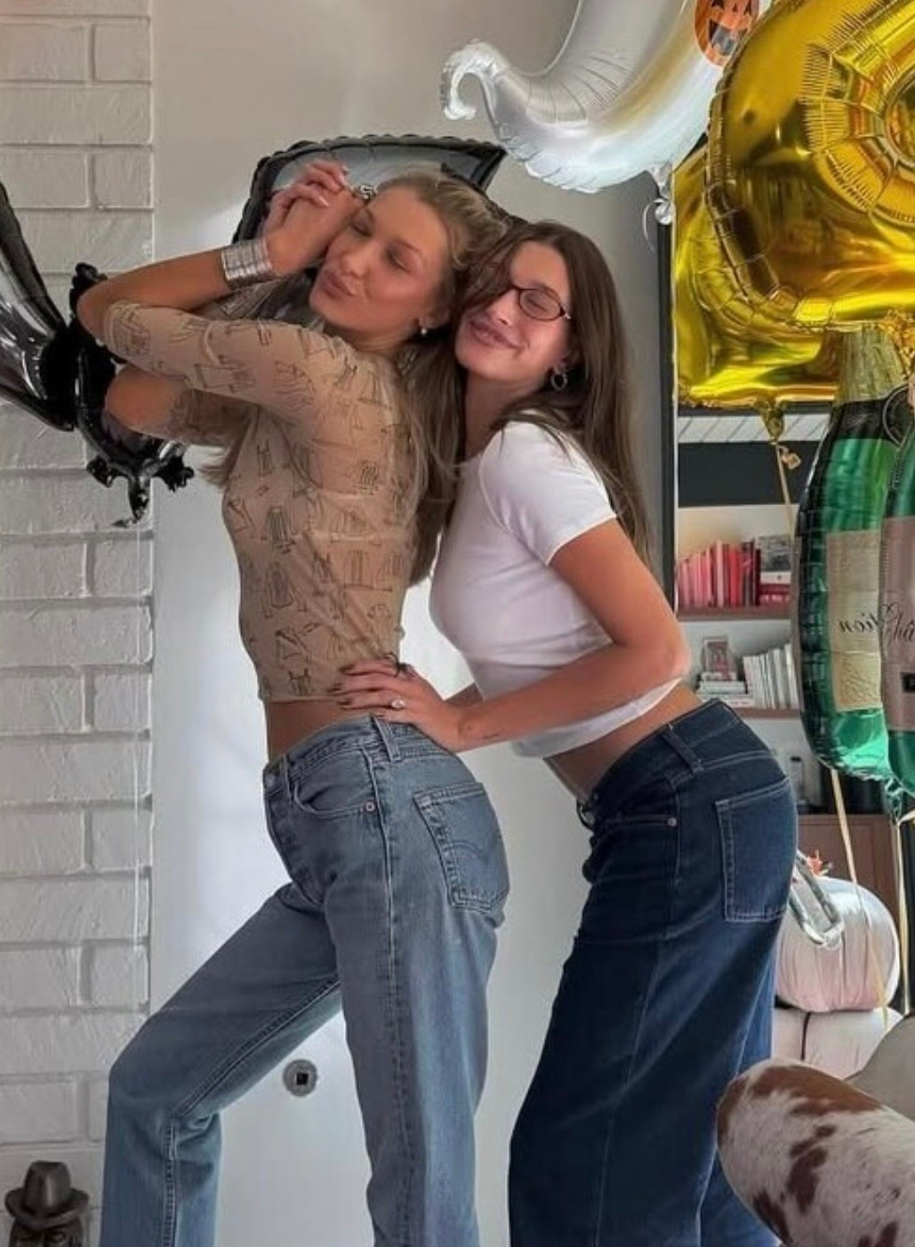 Hailey Bieber's favorite 90s style baggy jeans have been restocked in the dark rinse color under $100