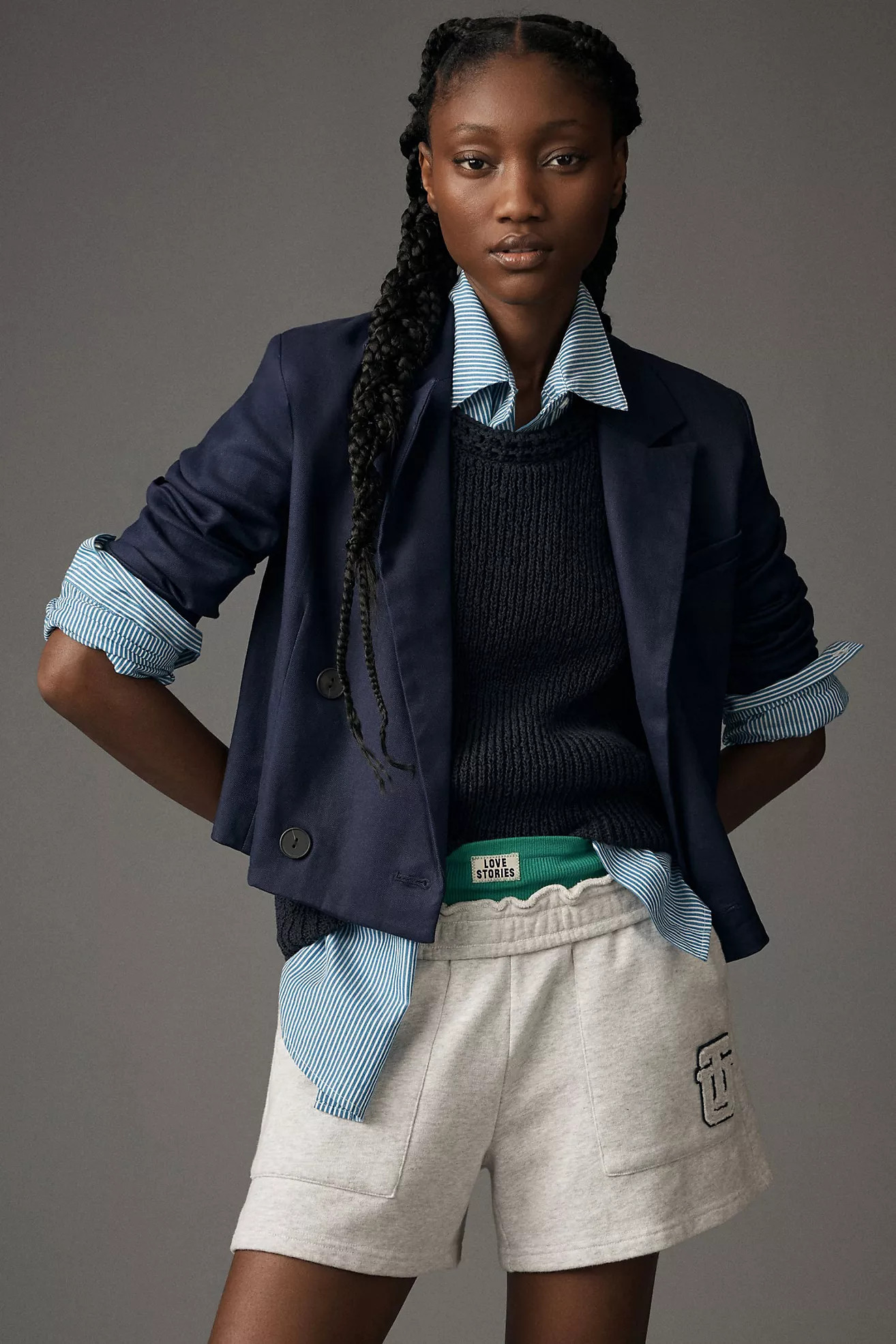 Maeve Linen Cropped Blazer | Anthropologie (US)