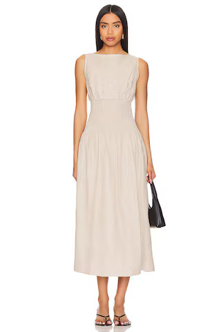 FAITHFULL THE BRAND La Canella Midi Dress in Natural from Revolve.com | Revolve Clothing (Global)