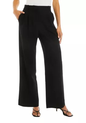 A. Byer Women's Easy Trouser Pants, Black, 0 | Belk