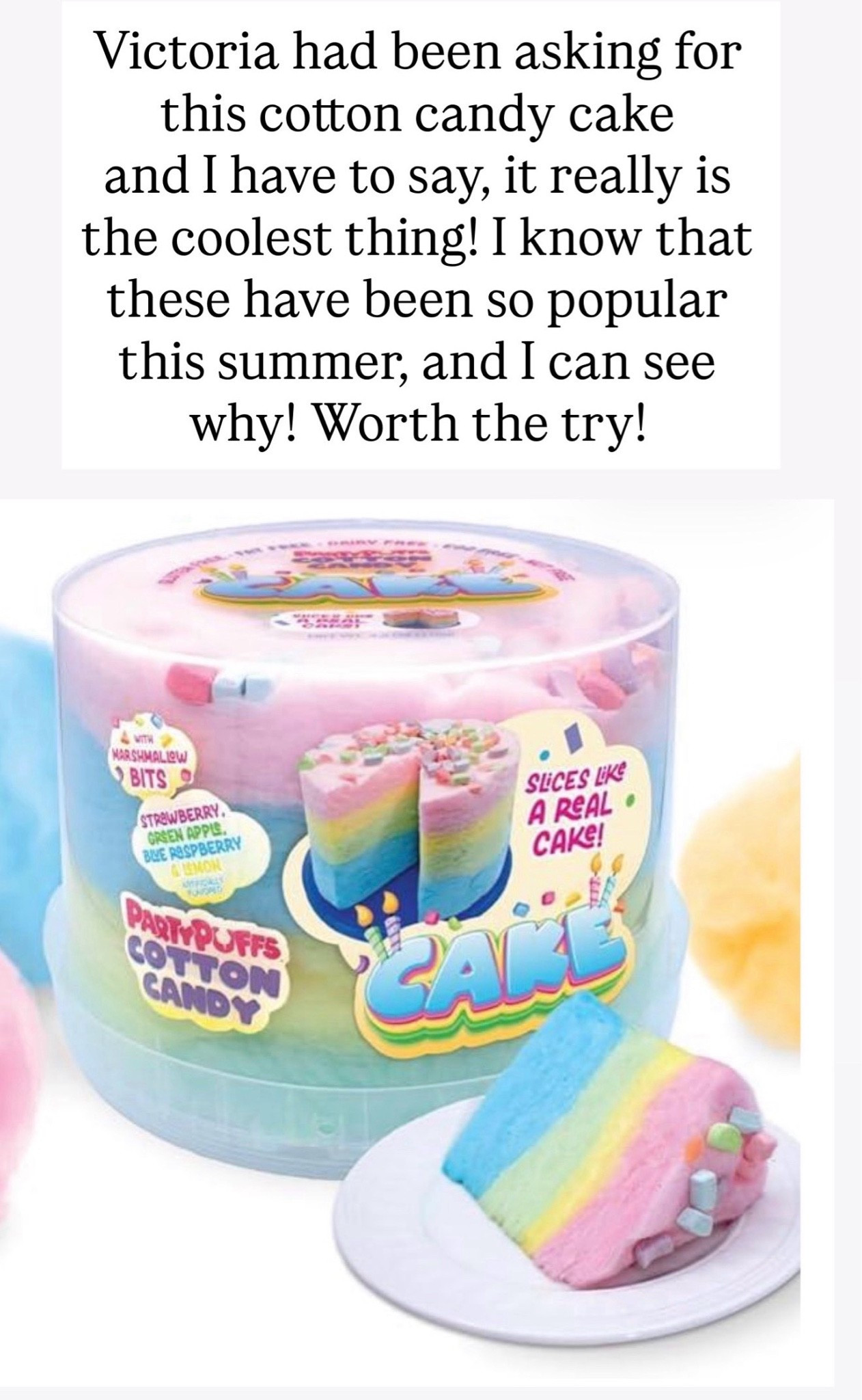 Coolest summer cake - cotton candy cake

#LTKKids