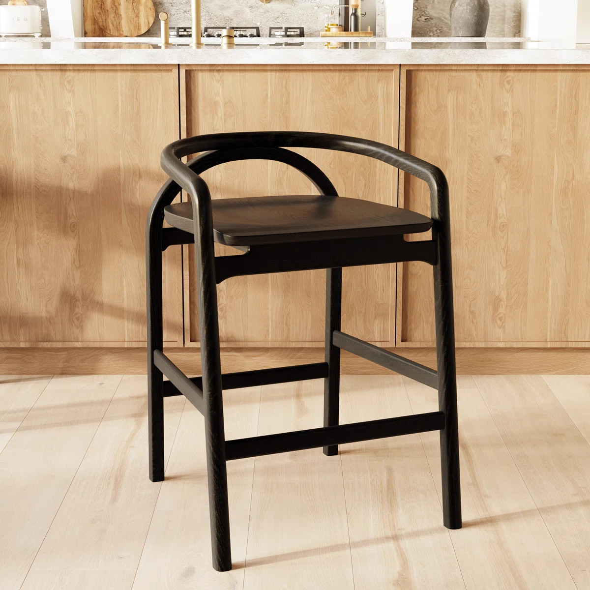 Yokohama Solid Wood Counter Stool | Wayfair North America