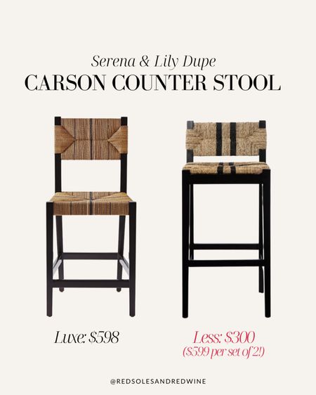 Serena and Lily counter stool dupe! Rattan counter stool, rattan bar stool

#LTKFind #LTKhome