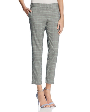 Aqua Glen Plaid Straight Crop Pants - 100% Exclusive | Bloomingdale's (US)