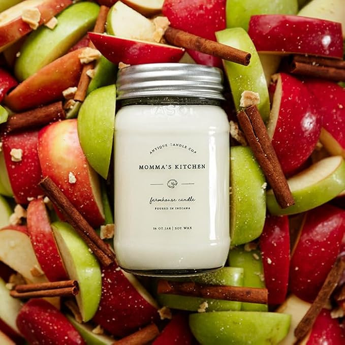 Antique Candle Co.® 16 Ounce Soy Wax Candle, 80 Hour Burn Time, Cotton Wick, Mason Jar Candle (M... | Amazon (US)