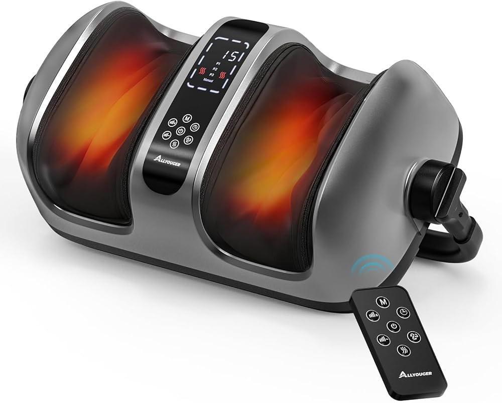 Foot Massager with Heat, Shiatsu Foot Massager for Plantar Fasciitis, Neuropathy, Circulation and... | Amazon (US)