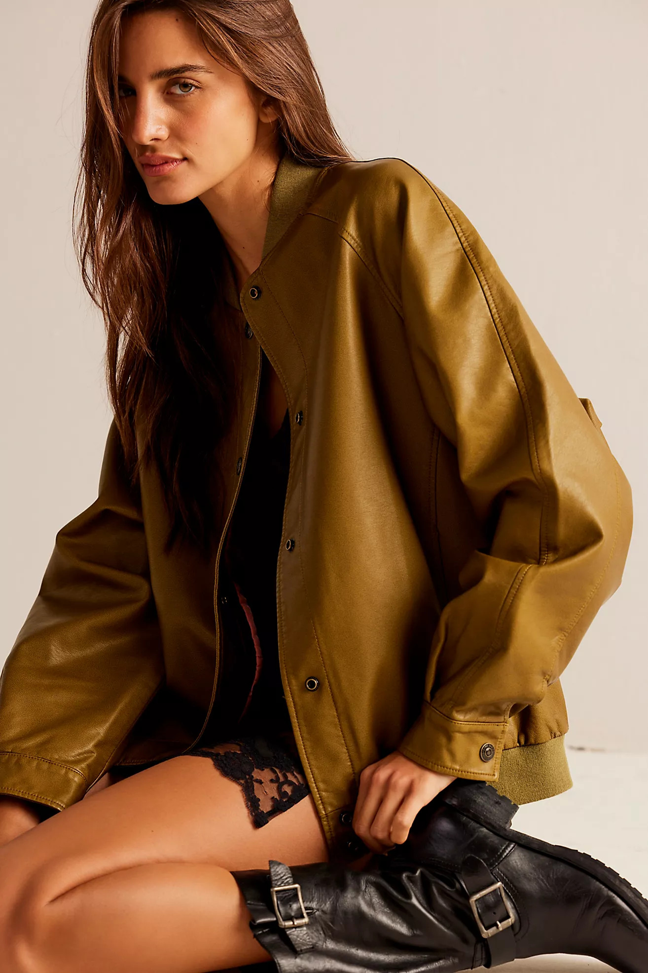 Wild Rose Vegan Leather Bomber | Free People (Global - UK&FR Excluded)