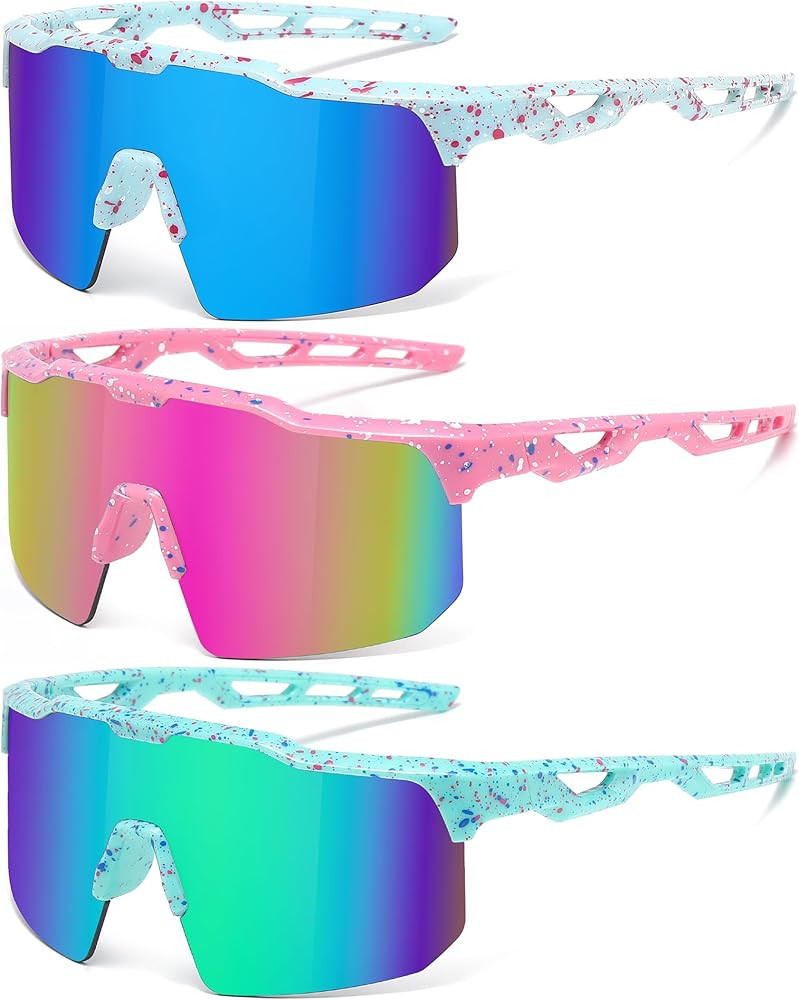 Youth Baseball Sunglasses for Boys Girls Softball Cycling Sports Sunglasses Kids Lightweight UV P... | Amazon (US)