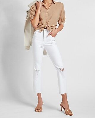 Cotton Tie Front Shirt | Express